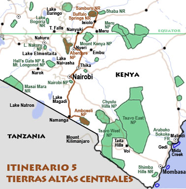 Itinerario 5: Tierras altas centrales