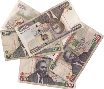 Kenya shilling notes. Javier Yanes/Kenyalogy.com